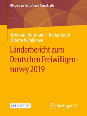 cover image of Länderbericht zum Deutschen Freiwilligensurvey 2019